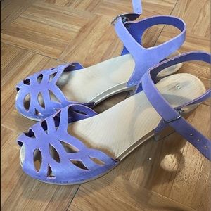 Swedish Hasbeens Purple Mules
